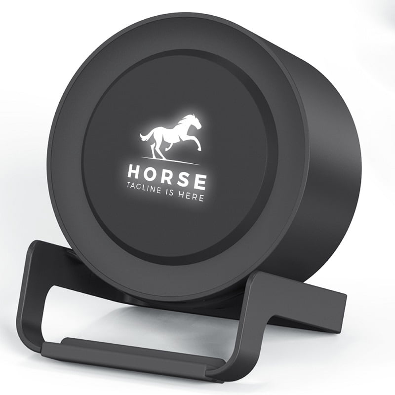 Bluetooth Speaker with Wireless Charger 10W and Light up Logo