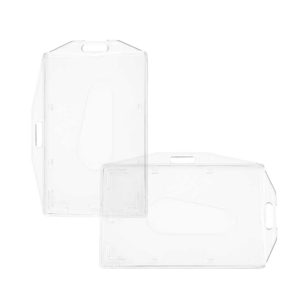 Clear Plastic ID Card Holder - alternate view
