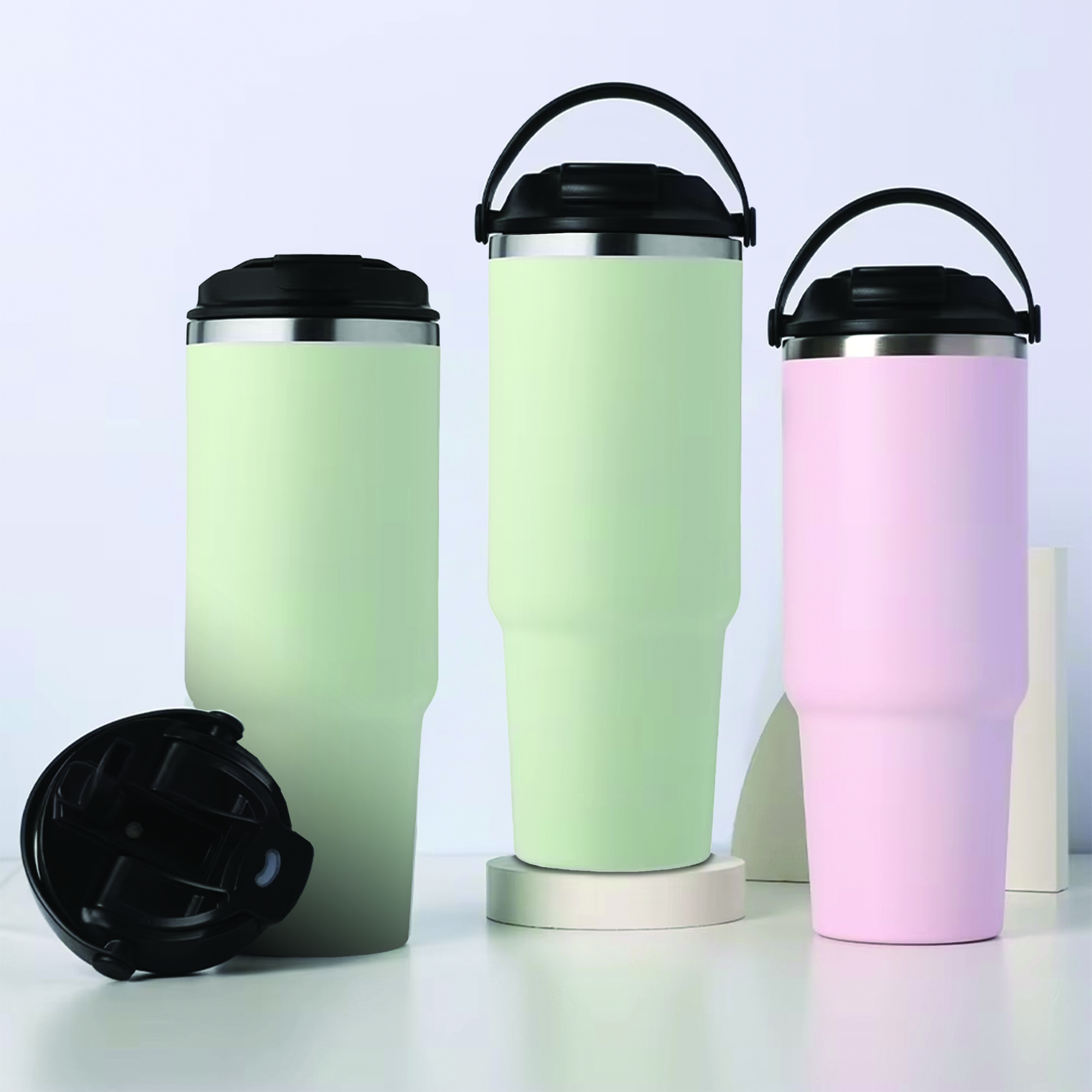 Tumbler Stainless Steel Double Walled Insulated Tumbler Coffee Mug Vacuum Cups with Lid 950ml - alternate view