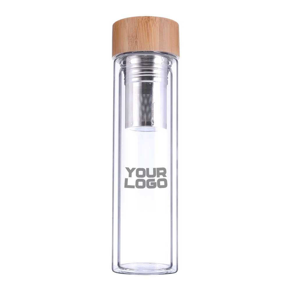 Glass and Bamboo Flask - alternate view