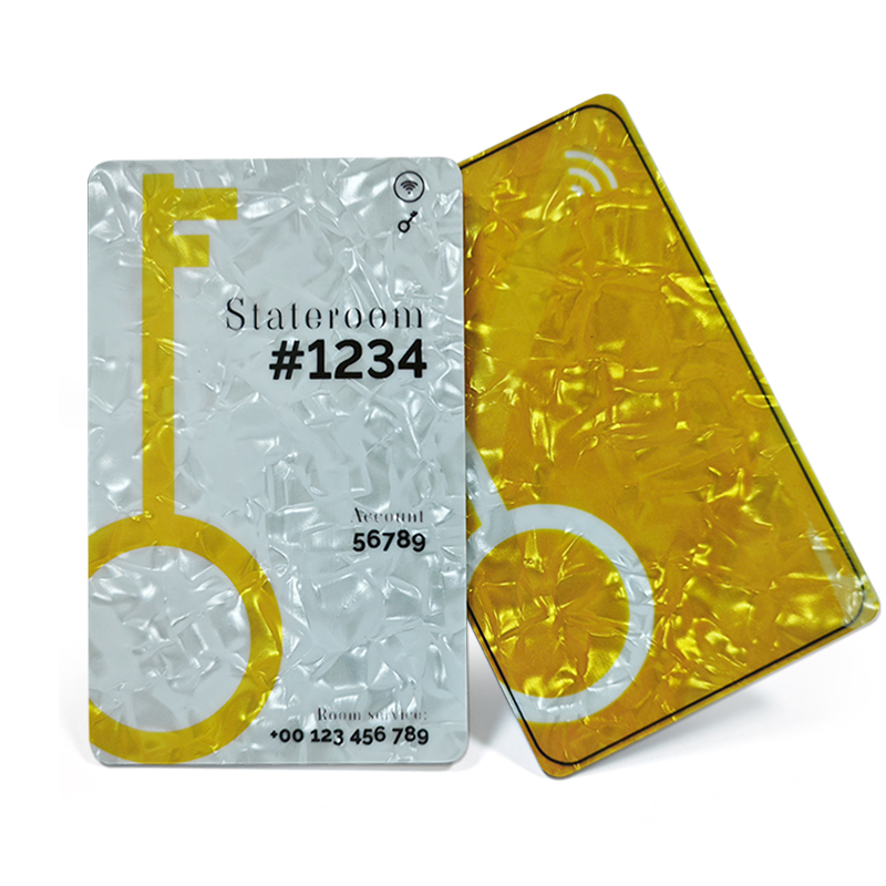 Luxurious Aesthetic Pearl Shell Hotel Key Card - alternate view