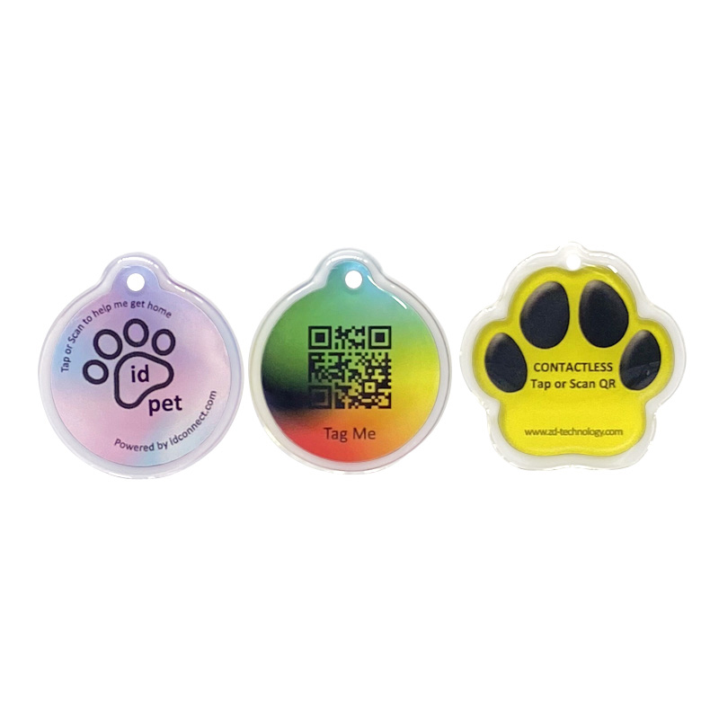 NFC dog Paw Pet RFID Tag - alternate view